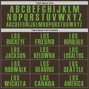 Custom Brown Neon Green Performance Golf Polo Shirt