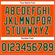 Custom Orange Green-White Performance Vapor Golf Polo Shirt