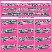 Custom Pink Kelly Green-White Performance Vapor Golf Polo Shirt