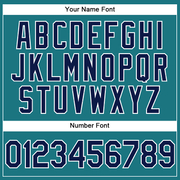 Custom Teal Navy-White Performance Vapor Golf Polo Shirt