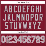 Custom Crimson Gray-White Performance Vapor Golf Polo Shirt