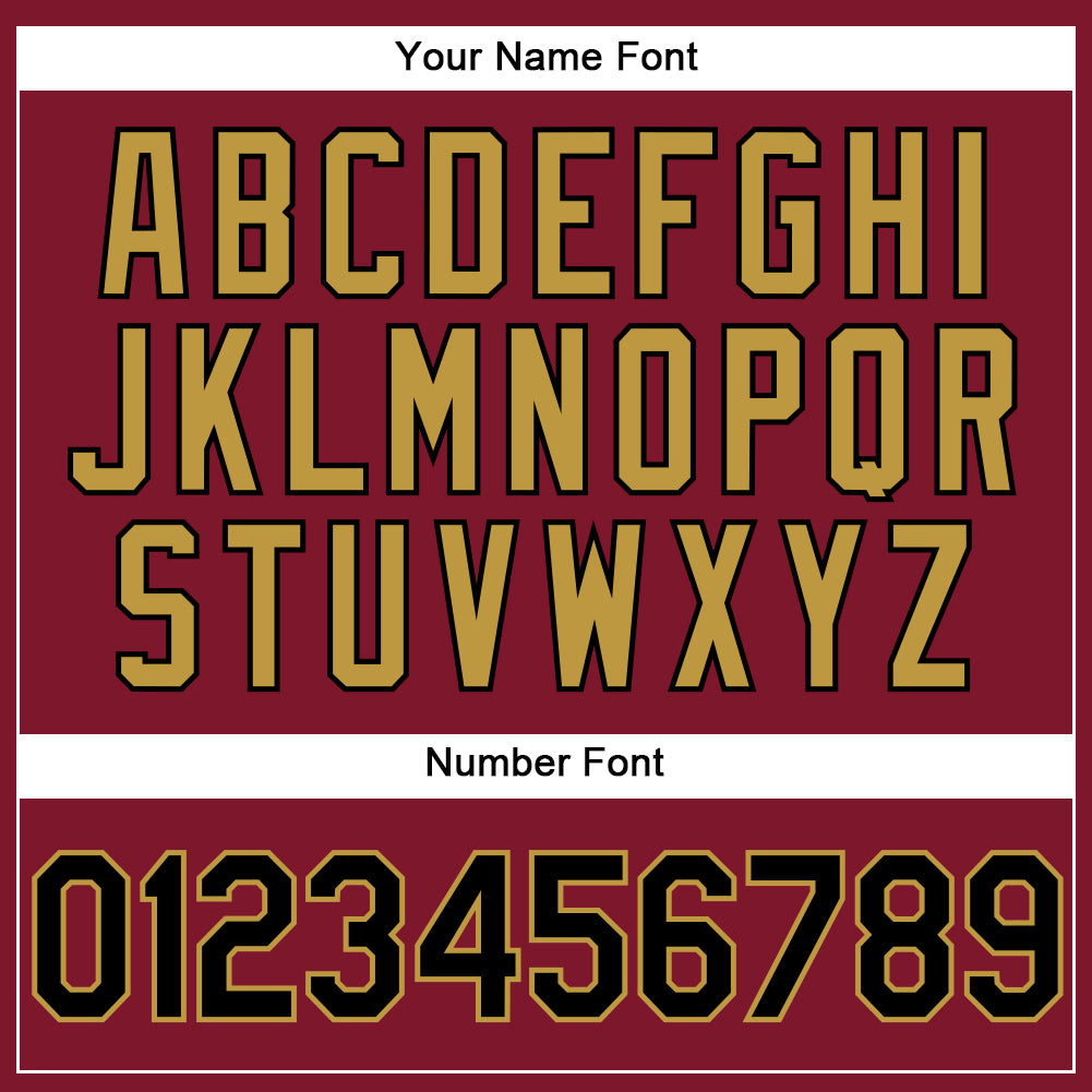 Custom Crimson Black-Old Gold Performance Vapor Golf Polo Shirt