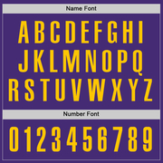 Custom Purple Yellow Performance Golf Polo Shirt