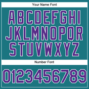 Custom Teal Purple-White Performance Vapor Golf Polo Shirt