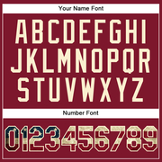 Custom Crimson Vintage USA Flag-Cream Performance Vapor Golf Polo Shirt