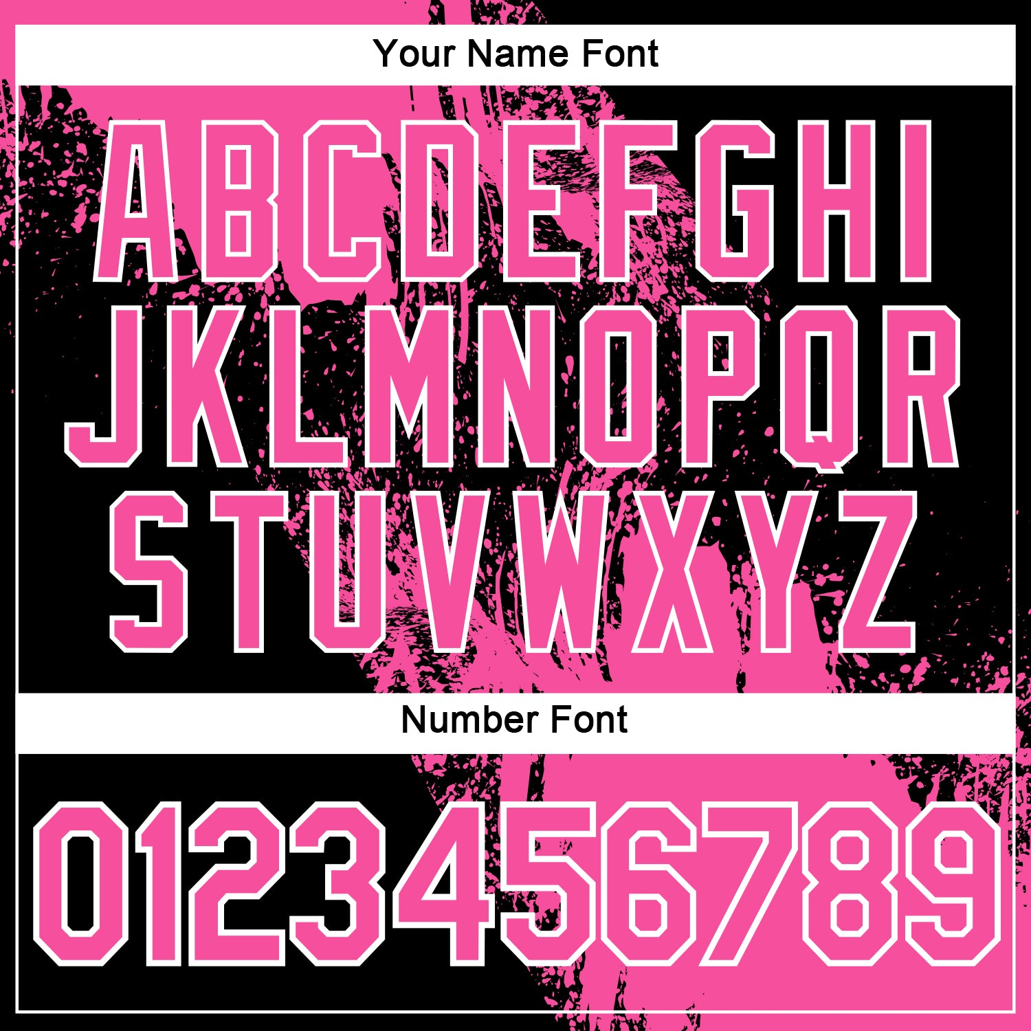 Custom Pink Black-White 3D Pattern Design Abstract Brush Stroke Performance Polo Shirt