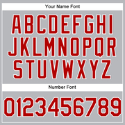 Custom Gray Red-White Performance Vapor Golf Polo Shirt