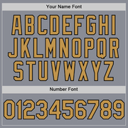 Custom Gray Old Gold-Black Bomber Full-Snap Varsity Letterman Hoodie Jacket