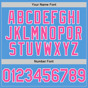 Custom Powder Blue Pink-White Performance Vapor Golf Polo Shirt