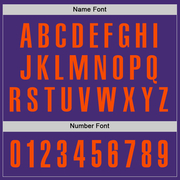 Custom Purple Orange Performance Golf Polo Shirt