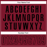 Custom Crimson Black Performance Vapor Golf Polo Shirt