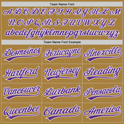 Custom Old Gold Purple-White Performance Vapor Golf Polo Shirt