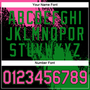 Custom Pink Black-Grass Green 3D Pattern Design Abstract Brush Stroke Performance Polo Shirt