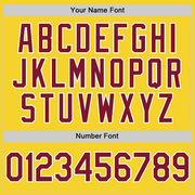 Custom Yellow Crimson-White Performance Vapor Golf Polo Shirt