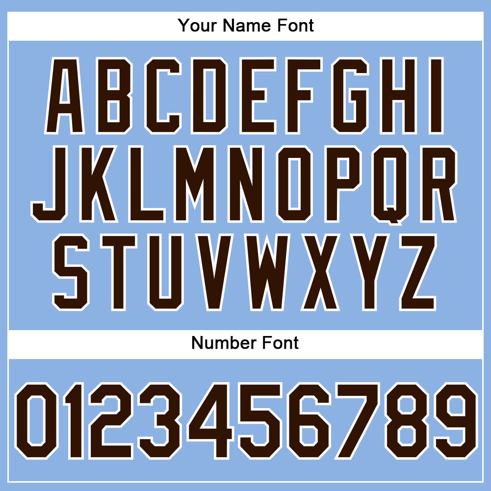 Custom Light Blue Brown-White Performance Vapor Golf Polo Shirt