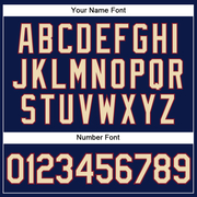 Custom Navy City Cream-Crimson Performance Vapor Golf Polo Shirt