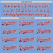 Custom Light Blue Maroon-Cream Bomber Full-Snap Varsity Letterman Jacket