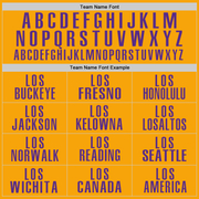 Custom Gold Purple Performance Golf Polo Shirt