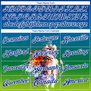 Custom Royal White 3D Pattern Design Golfing Performance Golf Polo Shirt