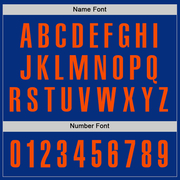 Custom Royal Orange Performance Golf Polo Shirt