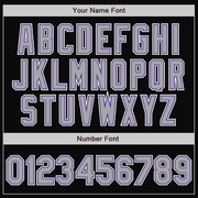 Custom Black Gray-Purple Bomber Full-Snap Varsity Letterman Jacket