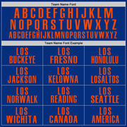 Custom Royal Orange Performance Golf Polo Shirt