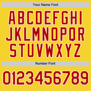 Custom Yellow Red-White Performance Vapor Golf Polo Shirt