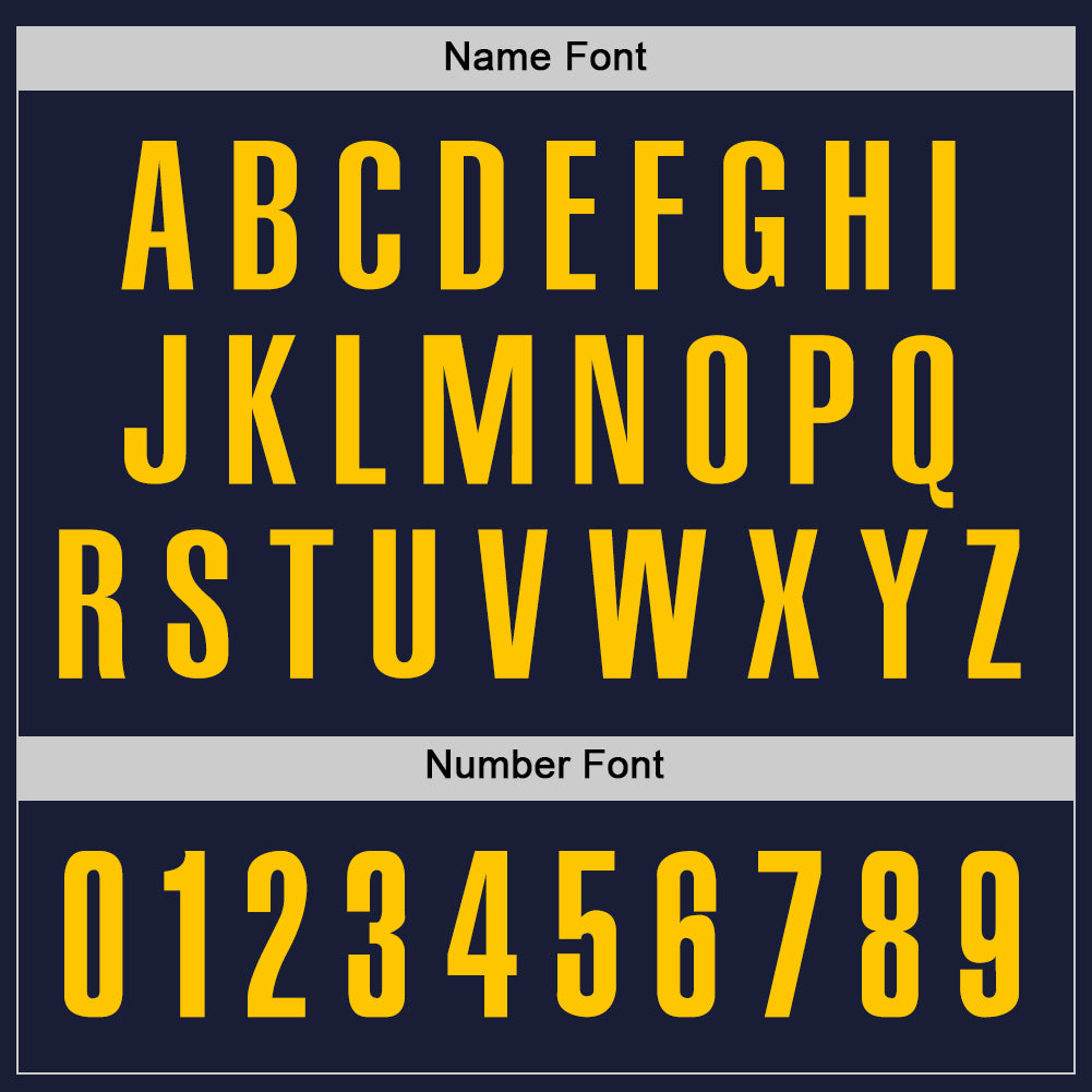 Custom Navy Yellow Performance Golf Polo Shirt