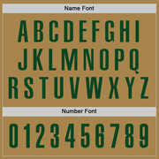 Custom Old Gold Green Performance Golf Polo Shirt