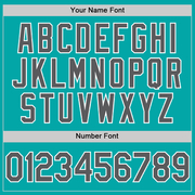 Custom Aqua Steel Gray-White Performance Vapor Golf Polo Shirt