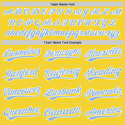 Custom Yellow Light Blue-White Performance Vapor Golf Polo Shirt