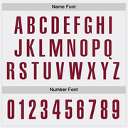 Custom White Crimson Performance Golf Polo Shirt