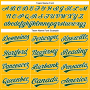 Custom Gold Green-White Performance Vapor Golf Polo Shirt