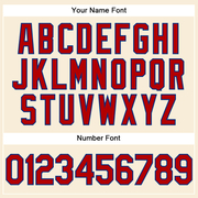 Custom Cream Red-Royal Performance Vapor Golf Polo Shirt