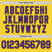 Custom Yellow Purple-Black Performance Vapor Golf Polo Shirt