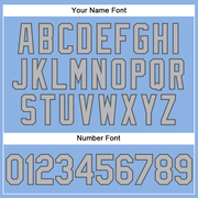 Custom Light Blue Gray-Steel Gray Performance Vapor Golf Polo Shirt