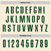 Custom Cream Green Performance Golf Polo Shirt