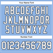 Custom Light Blue White-Black Performance Vapor Golf Polo Shirt