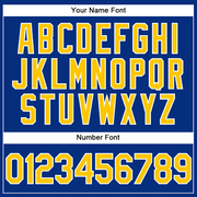 Custom Royal Yellow-White Performance Vapor Golf Polo Shirt