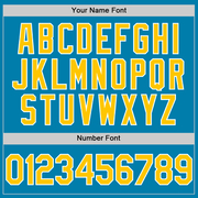 Custom Panther Blue Yellow-White Performance Vapor Golf Polo Shirt