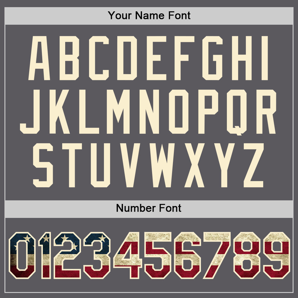 Custom Steel Gray Vintage USA Flag-Cream Performance Vapor Golf Polo Shirt