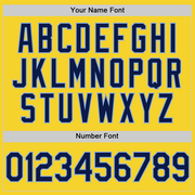 Custom Yellow Navy-Light Blue Performance Vapor Golf Polo Shirt