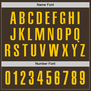 Custom Brown Yellow Performance Golf Polo Shirt