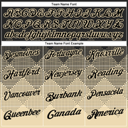 Custom Black Cream 3D Pattern Design Gradient Square Shape Performance Polo Shirt