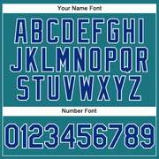 Custom Teal Royal-White Performance Vapor Golf Polo Shirt