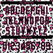 Custom White Black-Pink 3D Pattern Design Leopard Print Performance Golf Polo Shirt