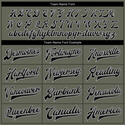 Custom Olive Black-Gray Animal Camo Sleeves 3D Pattern Design Bomber Full-Snap Varsity Letterman Salute To Service Jacket