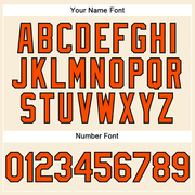 Custom Cream Orange-Black Performance Vapor Golf Polo Shirt