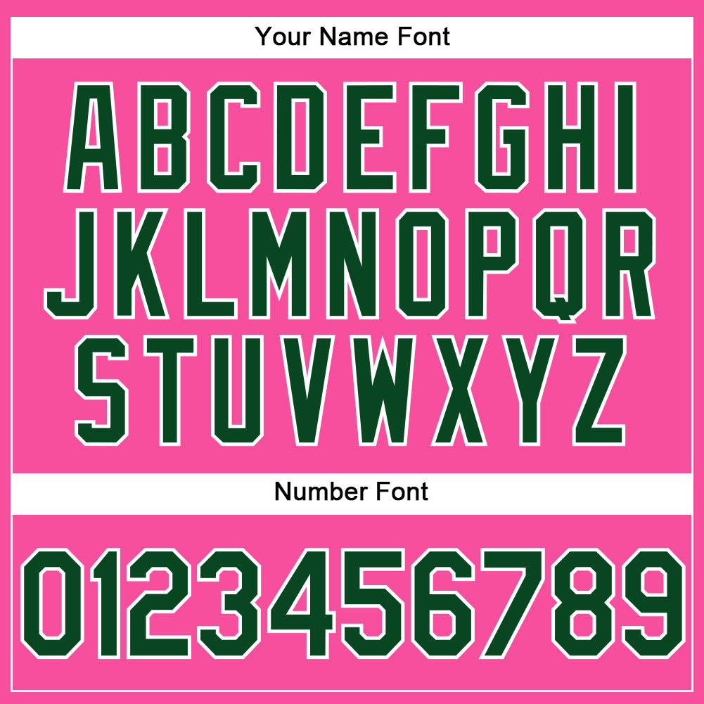 Custom Pink Green-White Performance Vapor Golf Polo Shirt