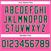 Custom Pink Green-White Performance Vapor Golf Polo Shirt